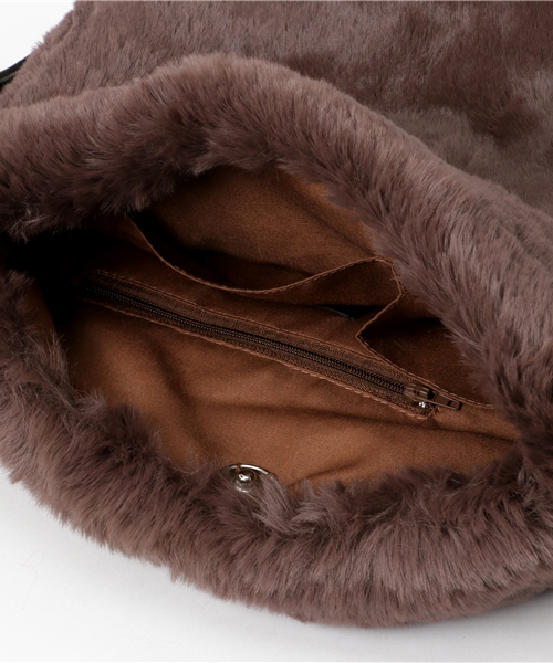 titivate（ティティベイト）の「ﾌｪｲｸﾌｧｰｼｮﾙﾀﾞｰﾊﾞｯｸﾞ（ショルダーバッグ・レディース・グレー/ブルー/カーキ/ホワイト/ブラウン/キャメル・FREE）」の10枚目の写真