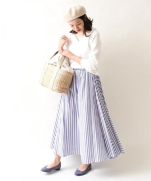 coen（コーエン）の「【Market】【昨年大人気・新色追加】ストライプマキシスカート（スカート・レディース・コバルトブルー/ブラック・FREE）」の16枚目の写真