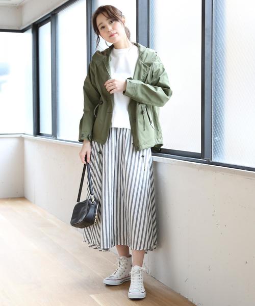 coen（コーエン）の「【Market】【昨年大人気・新色追加】ストライプマキシスカート（スカート・レディース・コバルトブルー/ブラック・FREE）」の5枚目の写真