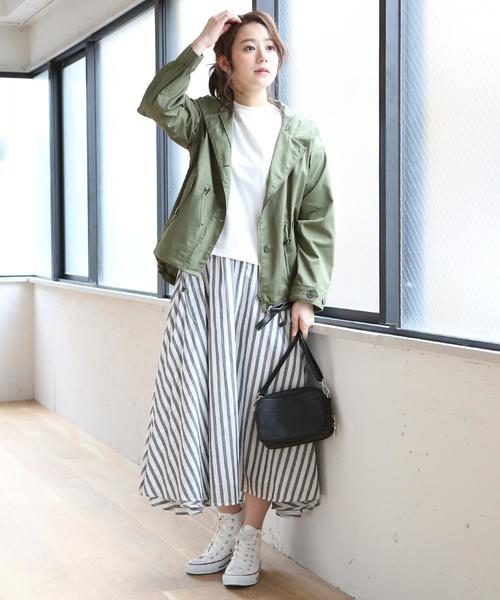 coen（コーエン）の「【Market】【昨年大人気・新色追加】ストライプマキシスカート（スカート・レディース・コバルトブルー/ブラック・FREE）」の4枚目の写真