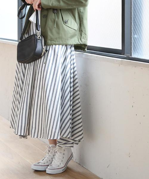 coen（コーエン）の「【Market】【昨年大人気・新色追加】ストライプマキシスカート（スカート・レディース・コバルトブルー/ブラック・FREE）」の3枚目の写真