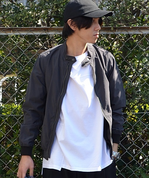 SHIPS JET BLUE(シップスジェットブルー)の「SHIPS JET BLUE: ライトウェイト スタンドブルゾン(ブルゾン・メンズ・ブラック/オリーブ/ベージュ・MEDIUM/SMALL/LARGE)」の2枚目の写真