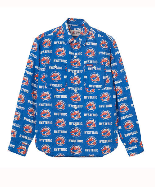 HYSTERIC GLAMOUR(ヒステリックグラマー)の「SUPER STINGER総柄 長袖ワークシャツ(シャツ/ブラウス・メンズ・レッド系その他/ブルー系その他/ブラック系その他・SMALL/MEDIUM/LARGE)」の3枚目の写真