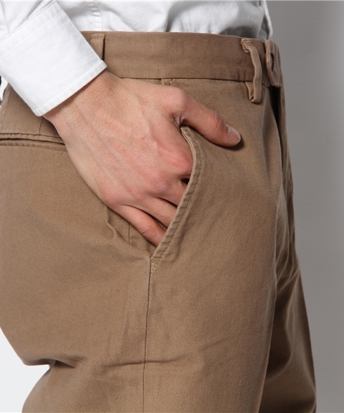 green label relaxing（グリーンレーベルリラクシング）の「□OD C/PU OX SLIMパンツ（スラックス・メンズ・ブラウン/コバルトブルー・X-LARGE/SMALL/MEDIUM/LARGE）」の7枚目の写真