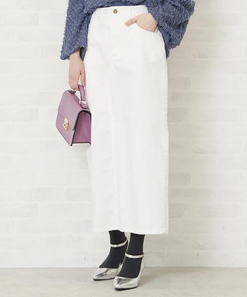 N.（N. Natural Beauty Basic）（エヌエヌナチュラルビューティーベーシック）の「デニムタイトマキシスカート（デニムスカート・レディース・インディゴブルー/ホワイト・MEDIUM/SMALL）」の2枚目の写真