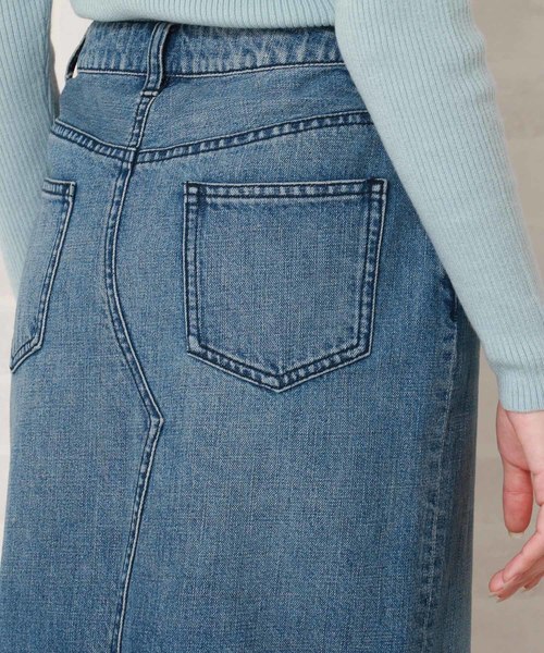 N.（N. Natural Beauty Basic）（エヌエヌナチュラルビューティーベーシック）の「デニムタイトマキシスカート（デニムスカート・レディース・インディゴブルー/ホワイト・MEDIUM/SMALL）」の19枚目の写真