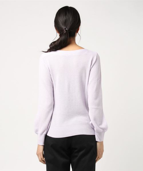 RIVE DROITE(リヴドロワ)の「片畦ボートニット(ニット/セーター・レディース・ライトグレー/グリーン/ラベンダー・FREE)」の5枚目の写真