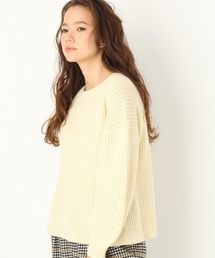 niko and... | オリジナルワッフルビッグプルオーバー【niko and ...】(ニット/セーター)