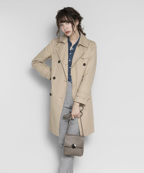 PLAIN CLOTHING（プレーンクロージング）の「フロントサークルショルダーバッグ【PLAIN CLOTHING】（ショルダーバッグ・レディース・グレー/モカ/ブラック・FREE）」の3枚目の写真