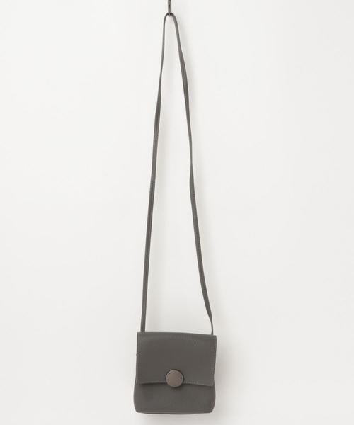 PLAIN CLOTHING（プレーンクロージング）の「フロントサークルショルダーバッグ【PLAIN CLOTHING】（ショルダーバッグ・レディース・グレー/モカ/ブラック・FREE）」の11枚目の写真