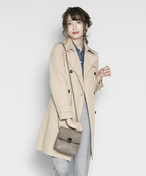 PLAIN CLOTHING（プレーンクロージング）の「フロントサークルショルダーバッグ【PLAIN CLOTHING】（ショルダーバッグ・レディース・グレー/モカ/ブラック・FREE）」の17枚目の写真