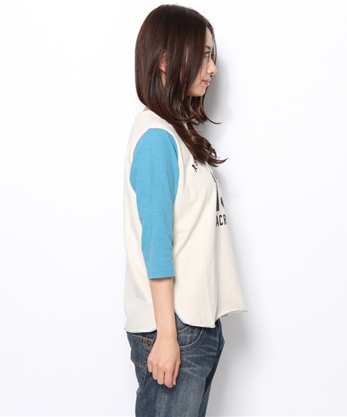 BEAMS BOY（ビームスボーイ）の「□BEAMS BOY / ナンバープリント ベースボール3/4T 13SS（Tシャツ/カットソー・レディース・イエロー系その他/ロイヤルブルー・ONE SIZE）」の4枚目の写真