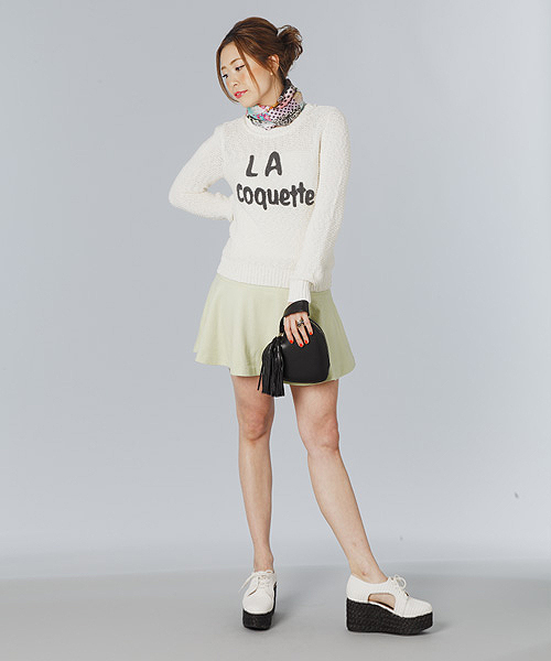 ROSE BUD（ローズバッド）の「S-LCTB-12207 FLARE MINI SKIRT（スカート・レディース・ライトベージュ/グリーン/ブルー・ONE SIZE）」の13枚目の写真