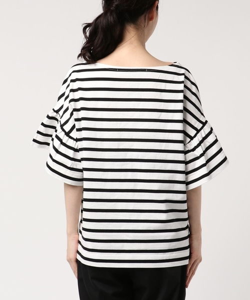 Tiara(ティアラ)の「フレアスリーブカットソー(Tシャツ/カットソー・レディース・ホワイト×ブラック/ブラック×ホワイト・FREE)」の13枚目の写真