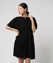 LBC | リネンレーヨンレトロフラワープリントチュニック(ワンピース)