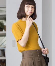 WEGO | WEGO/メロウフリルリブハイネックTシャツ(Tシャツ/カットソー)