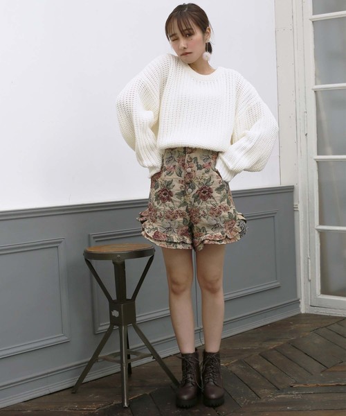 one after another NICE CLAUP（ワンアフターアナザーナイスクラップ）の「畦編みニットプルオーバー（ニット/セーター・レディース・アイボリー/ピンク/モカ/ミント・FREE）」の6枚目の写真