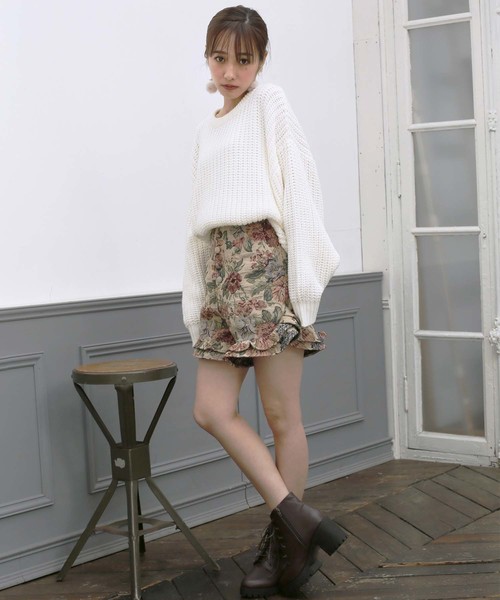 one after another NICE CLAUP（ワンアフターアナザーナイスクラップ）の「畦編みニットプルオーバー（ニット/セーター・レディース・アイボリー/ピンク/モカ/ミント・FREE）」の7枚目の写真