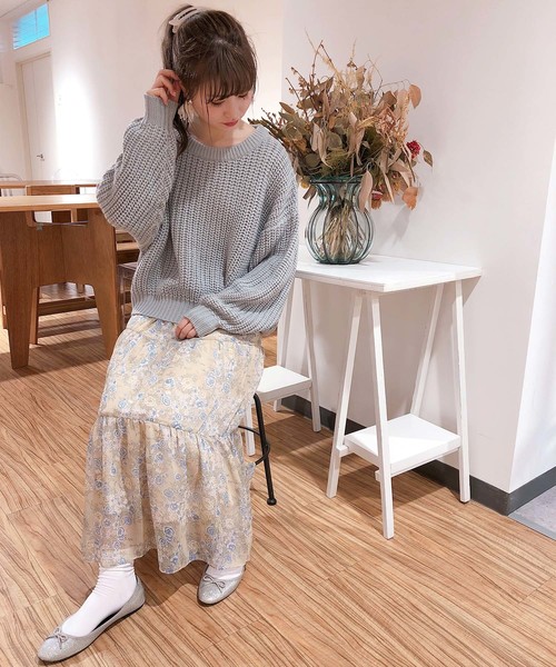 one after another NICE CLAUP（ワンアフターアナザーナイスクラップ）の「畦編みニットプルオーバー（ニット/セーター・レディース・アイボリー/ピンク/モカ/ミント・FREE）」の12枚目の写真