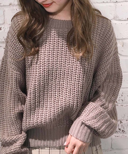 one after another NICE CLAUP（ワンアフターアナザーナイスクラップ）の「畦編みニットプルオーバー（ニット/セーター・レディース・アイボリー/ピンク/モカ/ミント・FREE）」の11枚目の写真