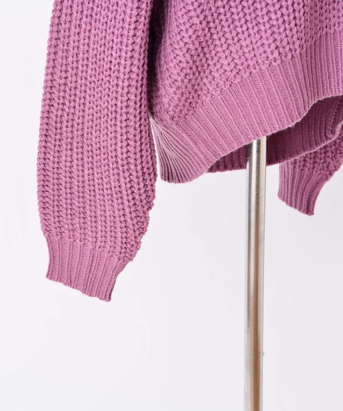 one after another NICE CLAUP（ワンアフターアナザーナイスクラップ）の「畦編みニットプルオーバー（ニット/セーター・レディース・アイボリー/ピンク/モカ/ミント・FREE）」の16枚目の写真