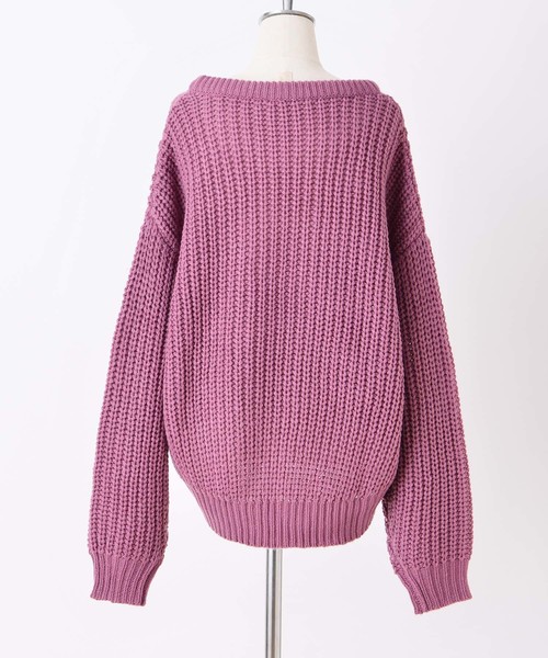 one after another NICE CLAUP（ワンアフターアナザーナイスクラップ）の「畦編みニットプルオーバー（ニット/セーター・レディース・アイボリー/ピンク/モカ/ミント・FREE）」の18枚目の写真