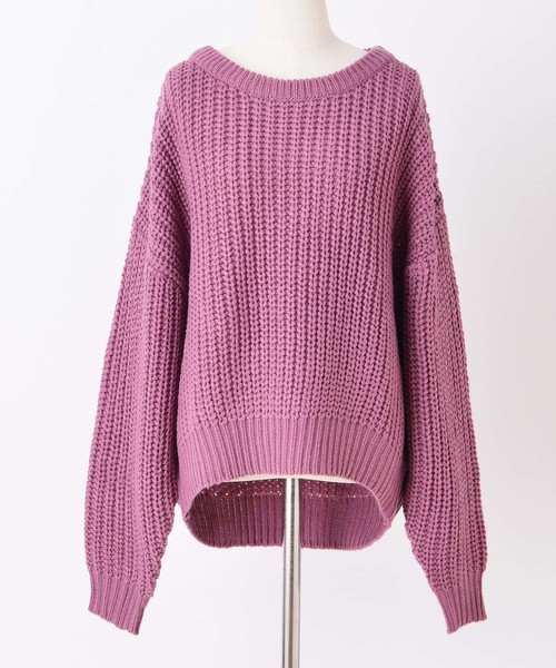 one after another NICE CLAUP（ワンアフターアナザーナイスクラップ）の「畦編みニットプルオーバー（ニット/セーター・レディース・アイボリー/ピンク/モカ/ミント・FREE）」の20枚目の写真