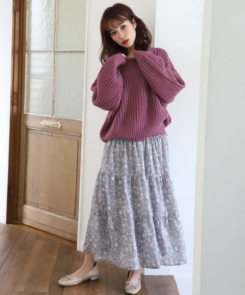 one after another NICE CLAUP（ワンアフターアナザーナイスクラップ）の「畦編みニットプルオーバー（ニット/セーター・レディース・アイボリー/ピンク/モカ/ミント・FREE）」の22枚目の写真