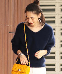 BEAUTY&YOUTH UNITED ARROWS | BY∴ ヘアリー畦Vネックニット(ニット/セーター)