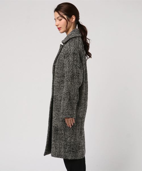 Munich(ミューニック)の「ロービングビッグヘリンボーンバレルコート(その他アウター・レディース・ブラック/キャメル/グレー・S)」の6枚目の写真
