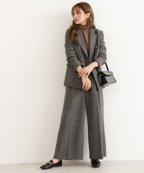 N.（N. Natural Beauty Basic）（エヌエヌナチュラルビューティーベーシック）の「◆ヘリンボンチェックセットアップ（その他パンツ・レディース・グレー系その他/ブラウン系その他・MEDIUM）」の8枚目の写真