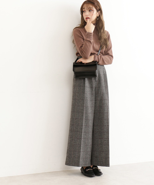 N.（N. Natural Beauty Basic）（エヌエヌナチュラルビューティーベーシック）の「◆ヘリンボンチェックセットアップ（その他パンツ・レディース・グレー系その他/ブラウン系その他・MEDIUM）」の3枚目の写真