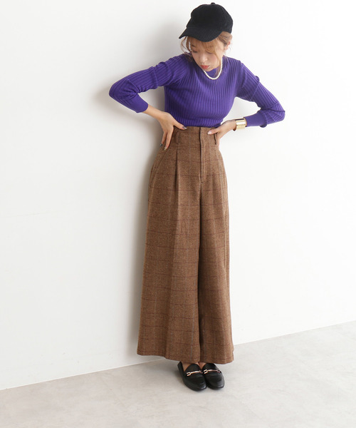 N.（N. Natural Beauty Basic）（エヌエヌナチュラルビューティーベーシック）の「◆ヘリンボンチェックセットアップ（その他パンツ・レディース・グレー系その他/ブラウン系その他・MEDIUM）」の12枚目の写真