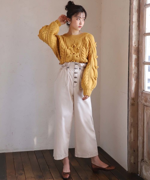 one after another NICE CLAUP（ワンアフターアナザーナイスクラップ）の「【WEB STORE限定】 スクエアトゥバレエシューズ（バレエシューズ・レディース・ブラウン/ゴールド・SMALL/MEDIUM/LARGE/X-LARGE/X-SMALL）」の14枚目の写真