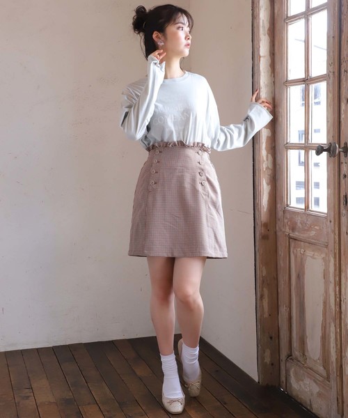 one after another NICE CLAUP（ワンアフターアナザーナイスクラップ）の「【WEB STORE限定】 スクエアトゥバレエシューズ（バレエシューズ・レディース・ブラウン/ゴールド・SMALL/MEDIUM/LARGE/X-LARGE/X-SMALL）」の11枚目の写真