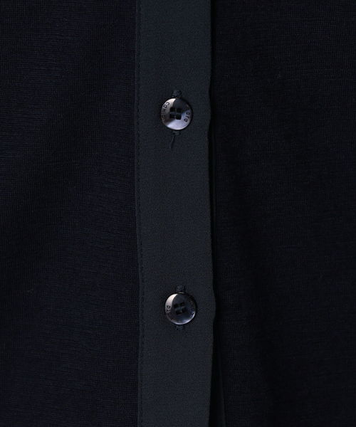 NARACAMICIE(ナラカミーチェ)の「ウールジャージクレープコンビフリルブラウス(Tシャツ/カットソー・レディース・ブラック/ネイビー/ボルドー・MEDIUM/LARGE)」の10枚目の写真