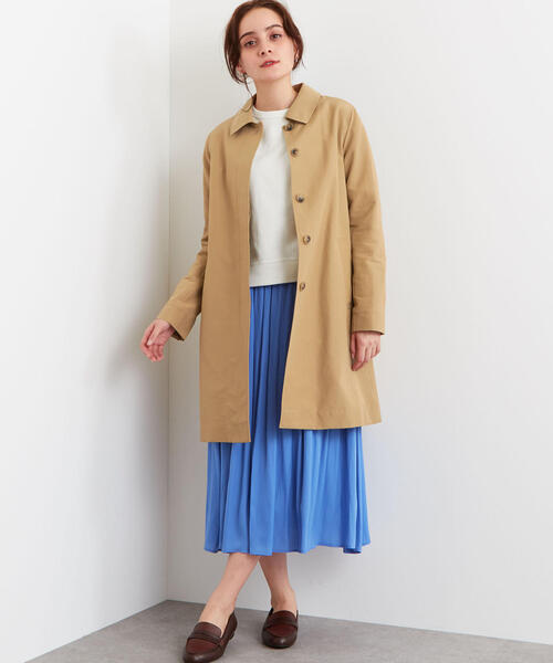 green label relaxing（グリーンレーベルリラクシング）の「◆SC グログラン ステンカラーコート（ステンカラーコート・レディース・ベージュ/イエロー/ネイビー/オレンジ/ケリー・40/42/44/38/36）」の18枚目の写真