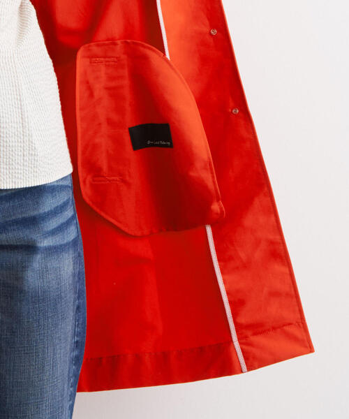 green label relaxing（グリーンレーベルリラクシング）の「◆SC グログラン ステンカラーコート（ステンカラーコート・レディース・ベージュ/イエロー/ネイビー/オレンジ/ケリー・40/42/44/38/36）」の12枚目の写真