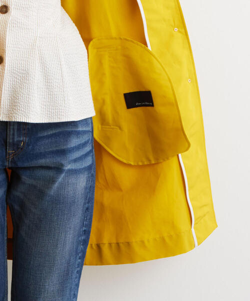 green label relaxing（グリーンレーベルリラクシング）の「◆SC グログラン ステンカラーコート（ステンカラーコート・レディース・ベージュ/イエロー/ネイビー/オレンジ/ケリー・40/42/44/38/36）」の14枚目の写真