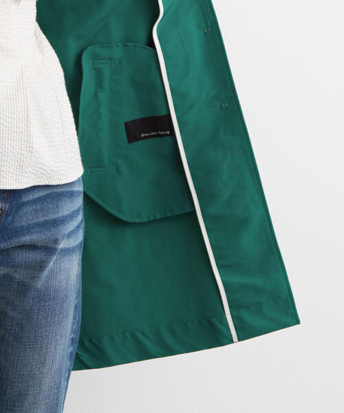 green label relaxing（グリーンレーベルリラクシング）の「◆SC グログラン ステンカラーコート（ステンカラーコート・レディース・ベージュ/イエロー/ネイビー/オレンジ/ケリー・40/42/44/38/36）」の15枚目の写真