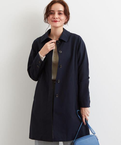 green label relaxing（グリーンレーベルリラクシング）の「◆SC グログラン ステンカラーコート（ステンカラーコート・レディース・ベージュ/イエロー/ネイビー/オレンジ/ケリー・40/42/44/38/36）」の8枚目の写真