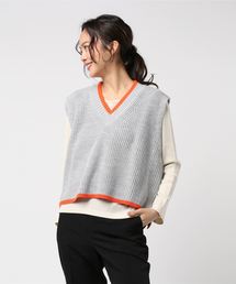 DING | DING/カラーラインニットベスト(ベスト)