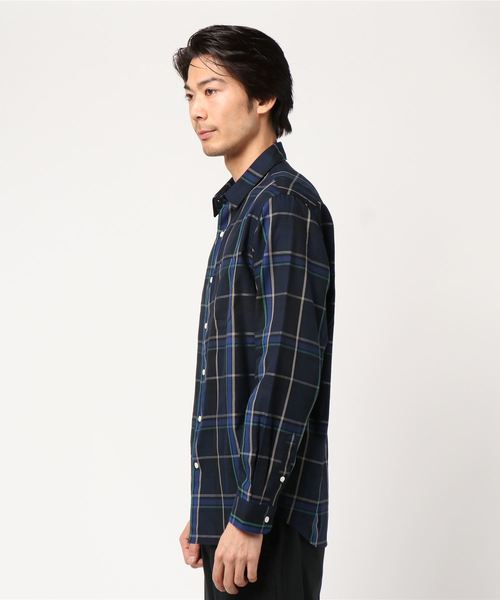 EDIFICE（エディフィス）の「C/Te CHECK WIDE REGULAR（シャツ/ブラウス・メンズ・ネイビー/サックスブルー/ベージュ・LARGE/SMALL/MEDIUM/FREE）」の4枚目の写真