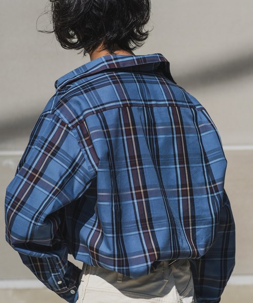 EDIFICE（エディフィス）の「C/Te CHECK WIDE REGULAR（シャツ/ブラウス・メンズ・ネイビー/サックスブルー/ベージュ・LARGE/SMALL/MEDIUM/FREE）」の3枚目の写真