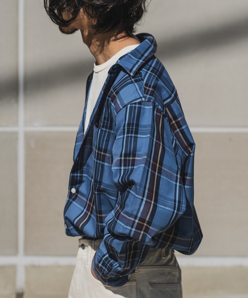 EDIFICE（エディフィス）の「C/Te CHECK WIDE REGULAR（シャツ/ブラウス・メンズ・ネイビー/サックスブルー/ベージュ・LARGE/SMALL/MEDIUM/FREE）」の12枚目の写真