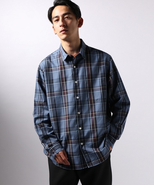 EDIFICE（エディフィス）の「C/Te CHECK WIDE REGULAR（シャツ/ブラウス・メンズ・ネイビー/サックスブルー/ベージュ・LARGE/SMALL/MEDIUM/FREE）」の10枚目の写真