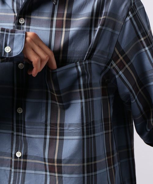 EDIFICE（エディフィス）の「C/Te CHECK WIDE REGULAR（シャツ/ブラウス・メンズ・ネイビー/サックスブルー/ベージュ・LARGE/SMALL/MEDIUM/FREE）」の11枚目の写真