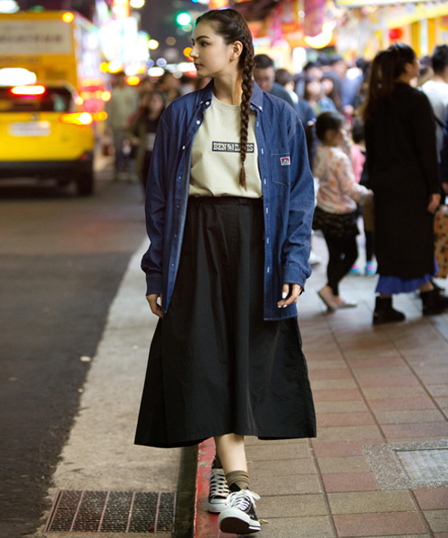 BEN DAVIS ORIGINALS(ベンデイビスオリジナルス)の「BENDAVIS LADIES EASY SKIRT(スカート・レディース・ブラック/ベージュ/オリーブ・FREE)」の13枚目の写真