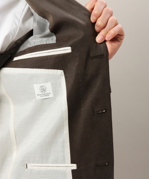 BEAUTY&YOUTH UNITED ARROWS（ビューティーアンドユースユナイテッドアローズ）の「BY Dress ローファー 3ボタン ジャケット ◆（スーツジャケット・メンズ・オリーブ・46/48/50/44/52）」の10枚目の写真