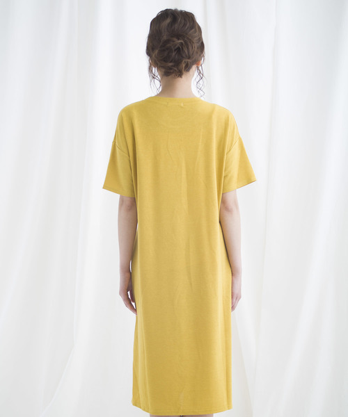 LUGG NAGG(ラグナグ)の「【Jewelobe/ ジュエローブ】 ウエストリボンロングTシャツ(ワンピース・レディース・ブラック/イエロー/オレンジ/グリーン・FREE)」の11枚目の写真